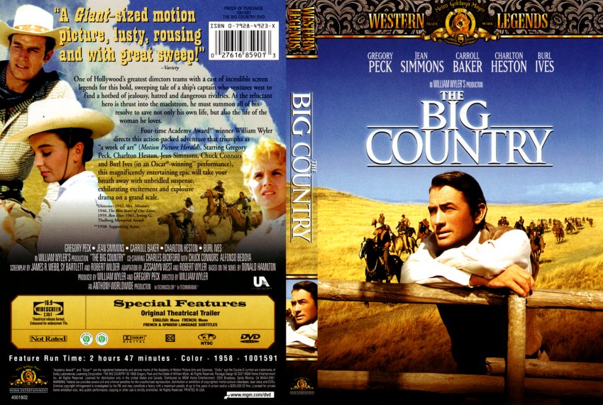 Spent we the country. The big Country 1958. Большая Страна the big Country 1958 Постер. Отверженные (1958) DVD.