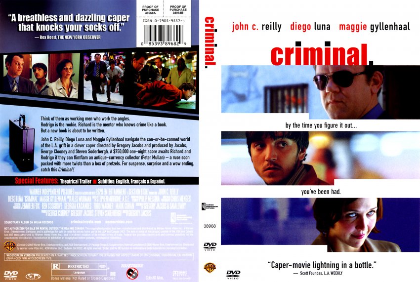 Criminal r1 - Movie DVD Scanned Covers - 10Criminal r1 scan :: DVD Covers