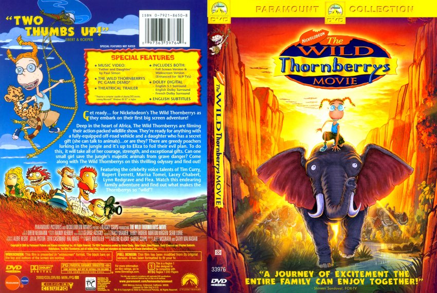 The Wild Thornberrys Movie DVD Menu.