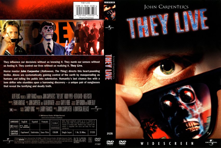 They lives или they live. They Live 1988 poster. John Carpenter's they Live.
