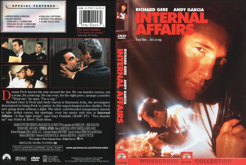 Internal Affairs - Movie DVD Scanned Covers - 1565internal affairs ...