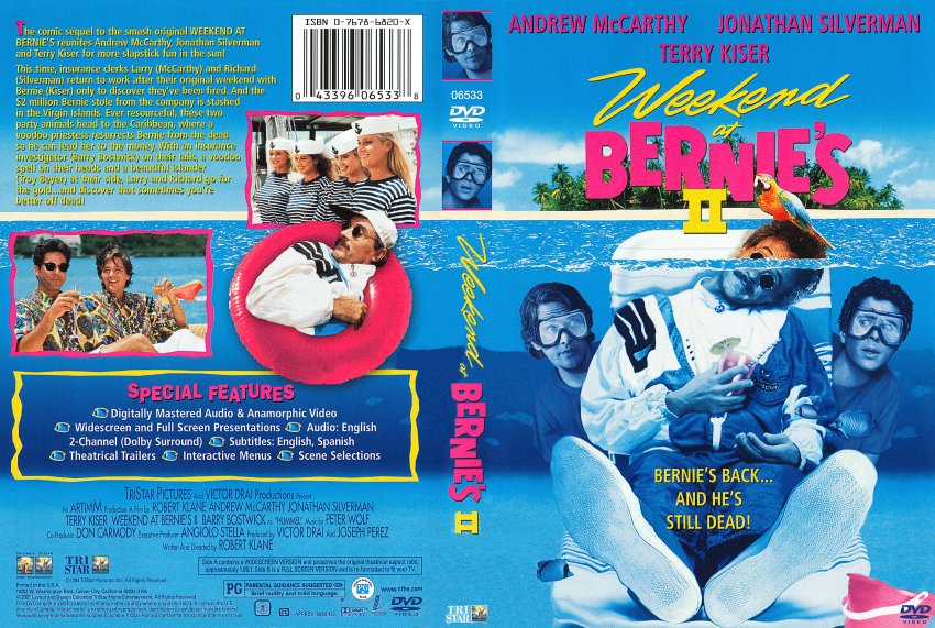 Weekend At Bernie's 2- Movie DVD Scanned Covers - 1565s 2 :: DVD Cover...