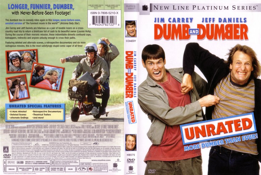Dumb and Dumber Unrated- Movie DVD Scanned Covers - 1929Dumb and Dumber...