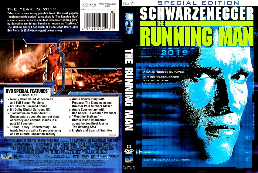 The Running Man Scan R1 - Movie DVD Scanned Covers - 2168Running Man