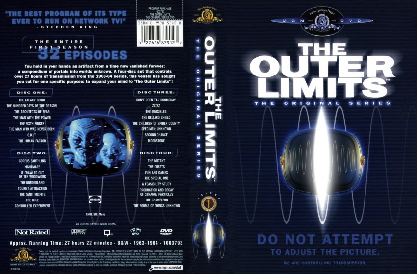 The Outer Limits Original Series Season 1- Movie DVD Scanned Covers - 266Th...