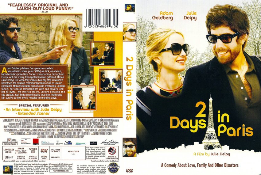 2 Days In Paris - Movie DVD Scanned Covers - 2 Days In Paris f :: DVD Covers