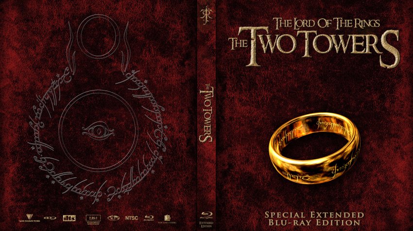 The Lord Of The Rings - The Two Towers- Movie Blu-Ray Custom Covers - The.....