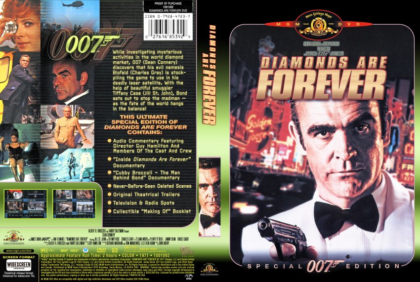 Diamonds Are Forever - Special 007 Edition - Movie DVD Scanned Covers ...