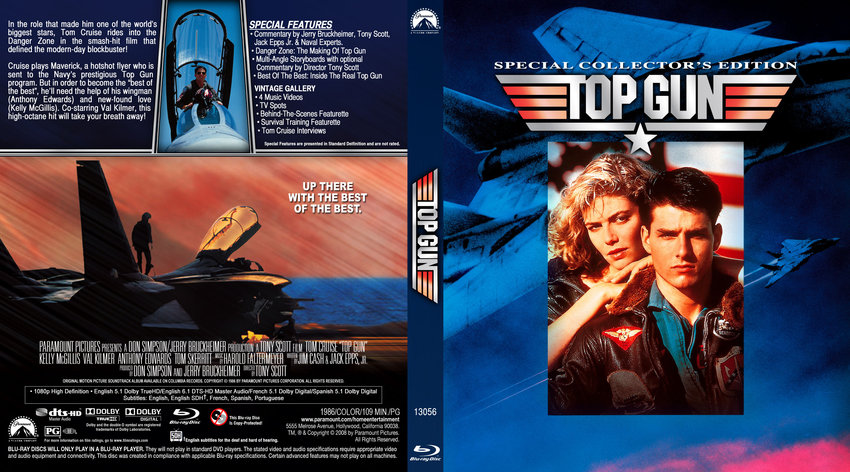 Top Gun- Movie Blu-Ray Custom Covers - Top Gun - English - B