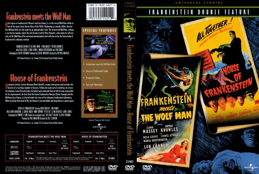 Frankenstein meets the Werewolf, House of Frankenstein Double Feature - sca