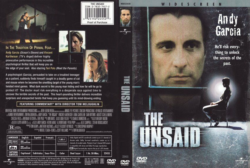 Scrutiny Mentor weight The Unsaid - Movie DVD Scanned Covers - 5831UNSAIDC.JPG :: DVD Covers