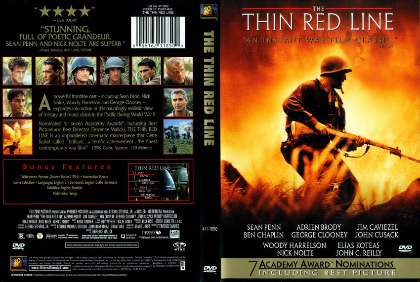 Thin Red Line - Movie DVD Scanned Covers - 6Thin Red Line :: DVD Covers