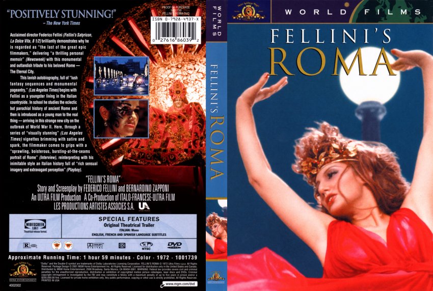 Fellini's Roma - Movie DVD Scanned Covers - 8281Fellini s Roma cover ...