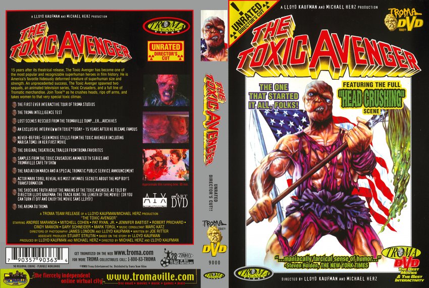 Toxic Avenger Special Edition Retail Movie DVD Scanned Covers