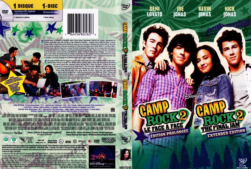 Camp Rock 2 The Final Jam Extended Edition Movie Dvd Scanned Covers Camp Rock 2 The Final Jam Extended Edition 2010 English French F Dvd Covers
