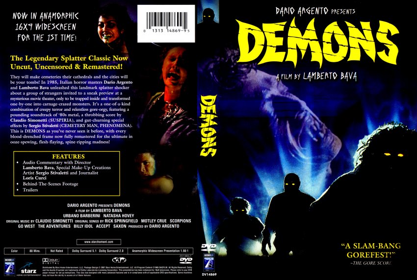Demons Movie Dvd Scanned Covers Demons Dvd Covers 